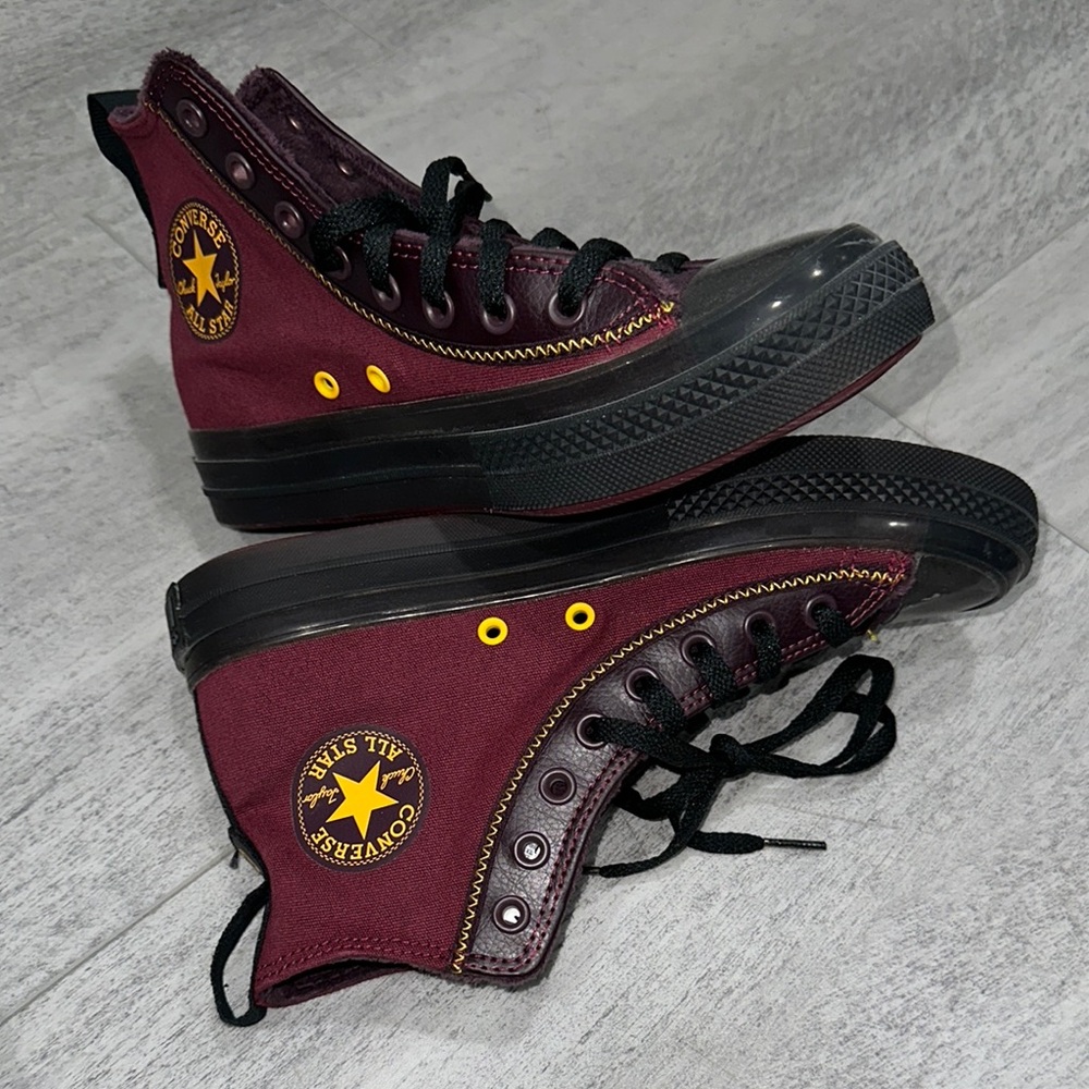 Converse Red Sneakers with Durable Rubber Soles